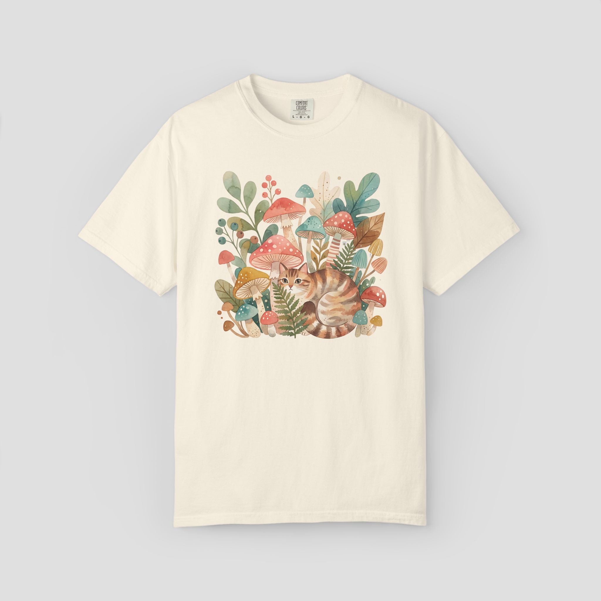 Vintage Woodland Cat Cottagecore T-Shirt