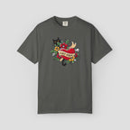 Cat Mom on Tattooed Heart T-Shirt