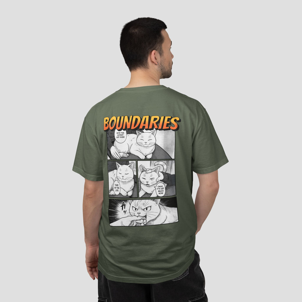 Funny Comic Cat Boundaries T-Shirt