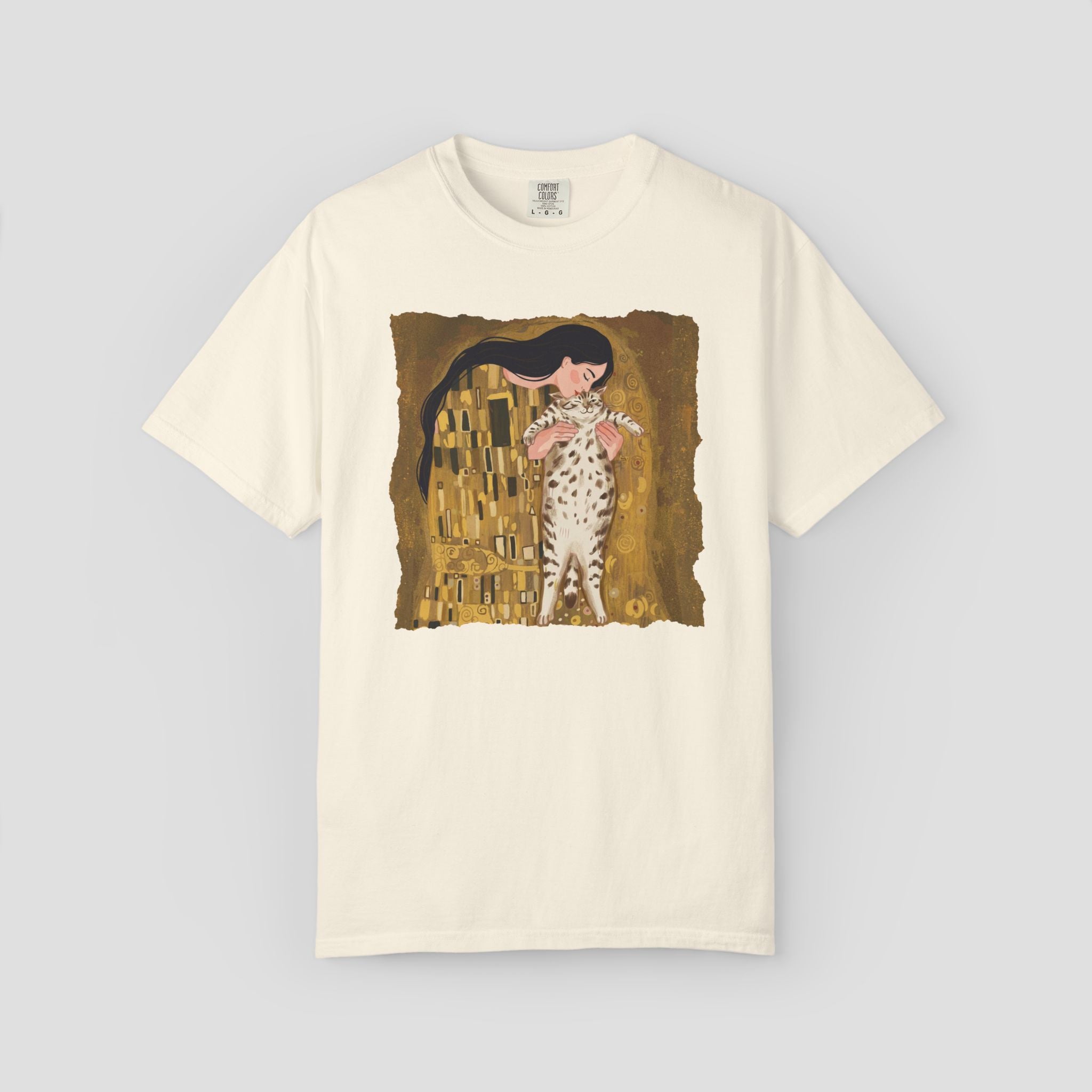 Art-Inspired Cat Kiss T-Shirt