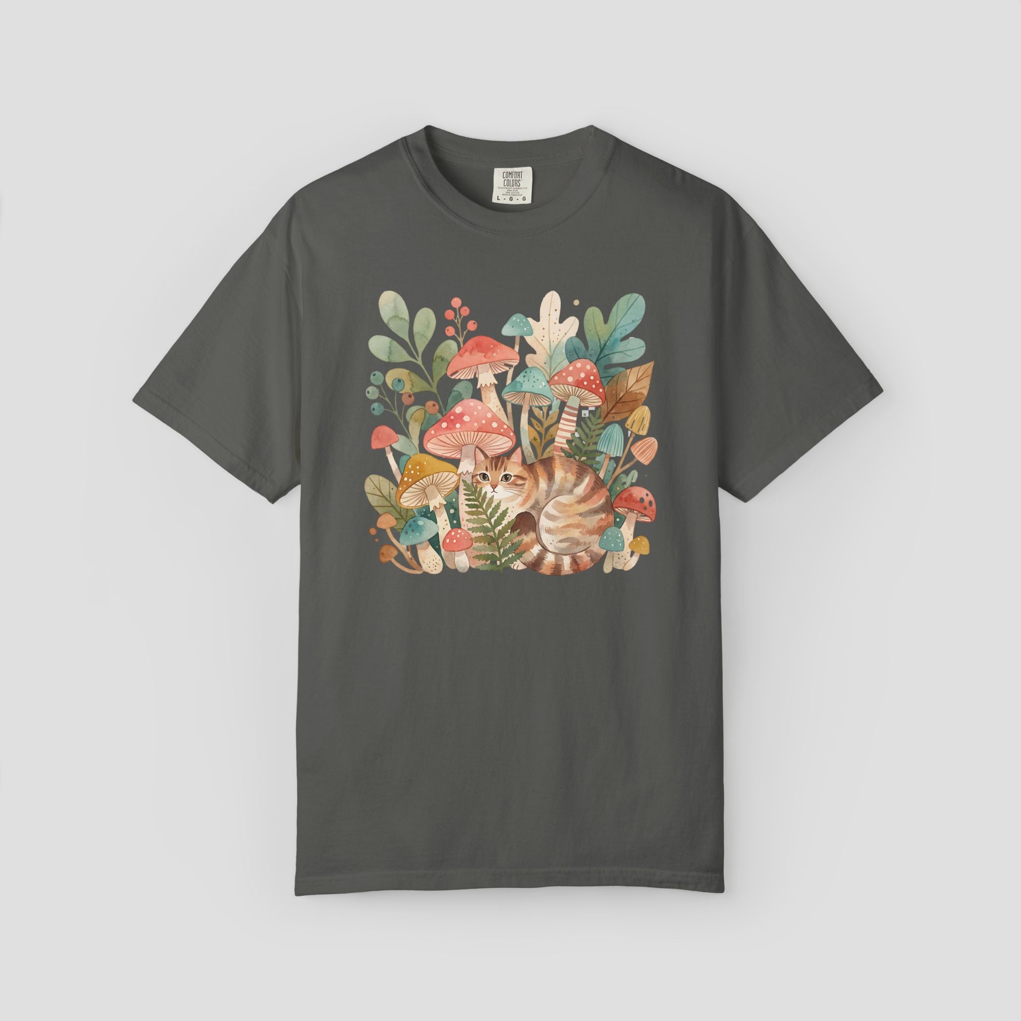 Vintage Woodland Cat Cottagecore T-Shirt