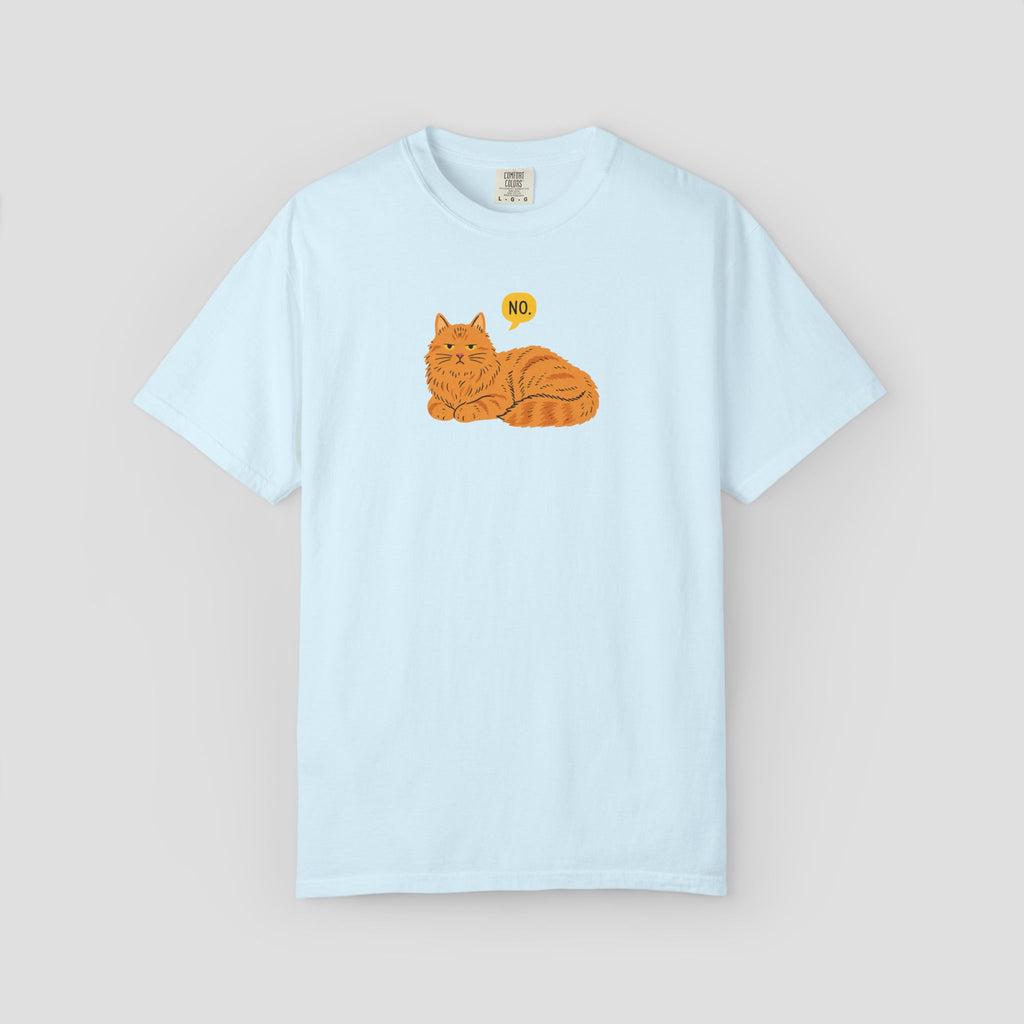 Grumpy Orange Tabby "No" T-Shirt