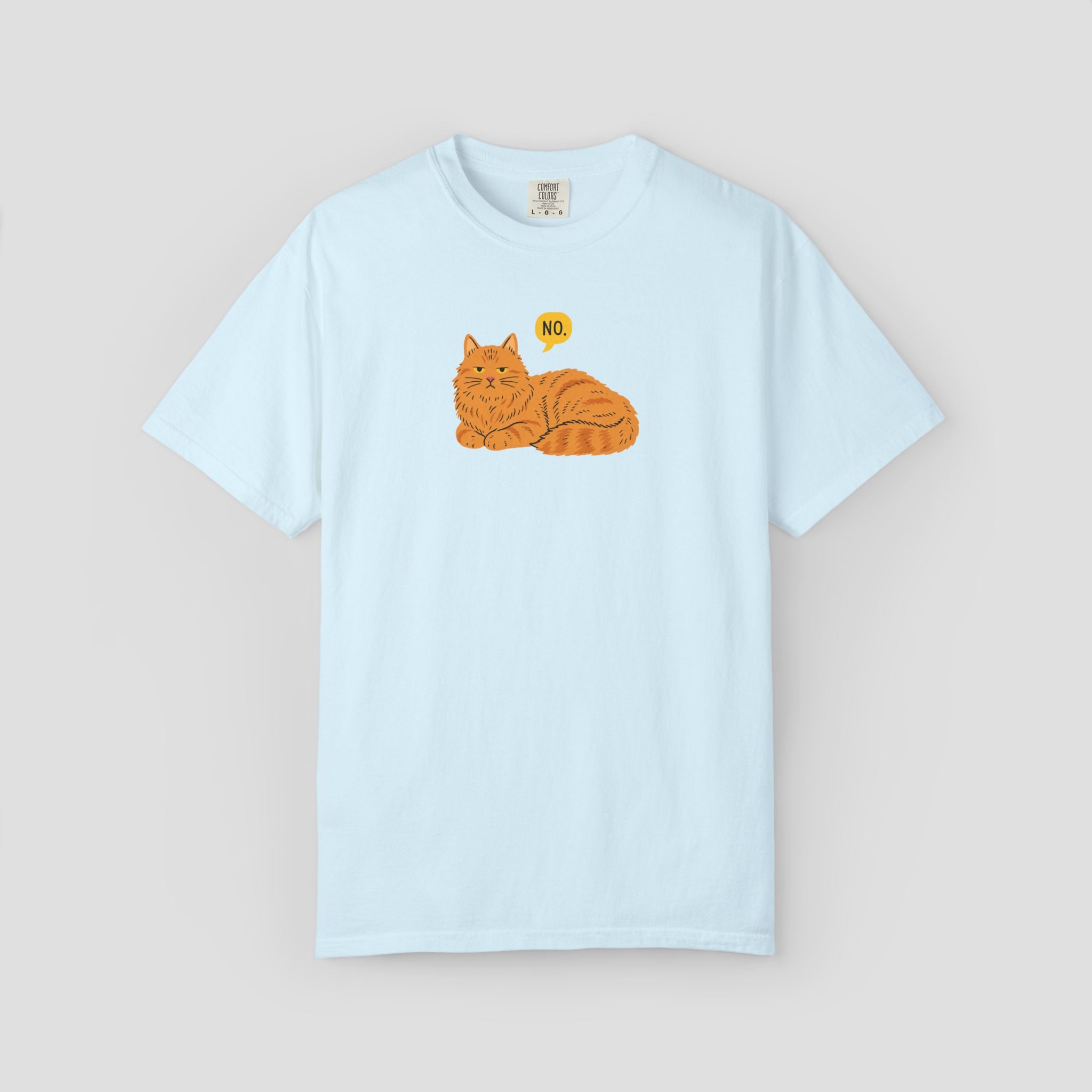 Grumpy Orange Tabby "No" T-Shirt