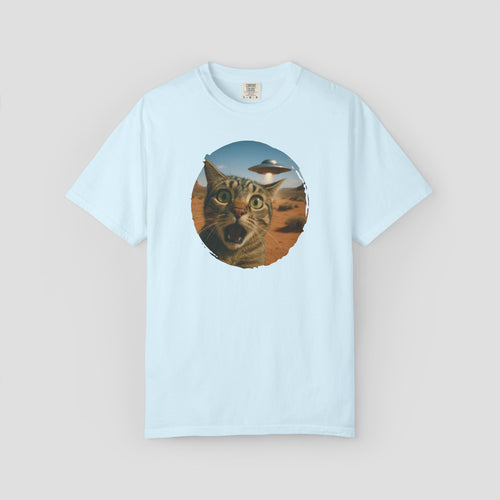 Cat Selfie UFO Funny T-Shirt
