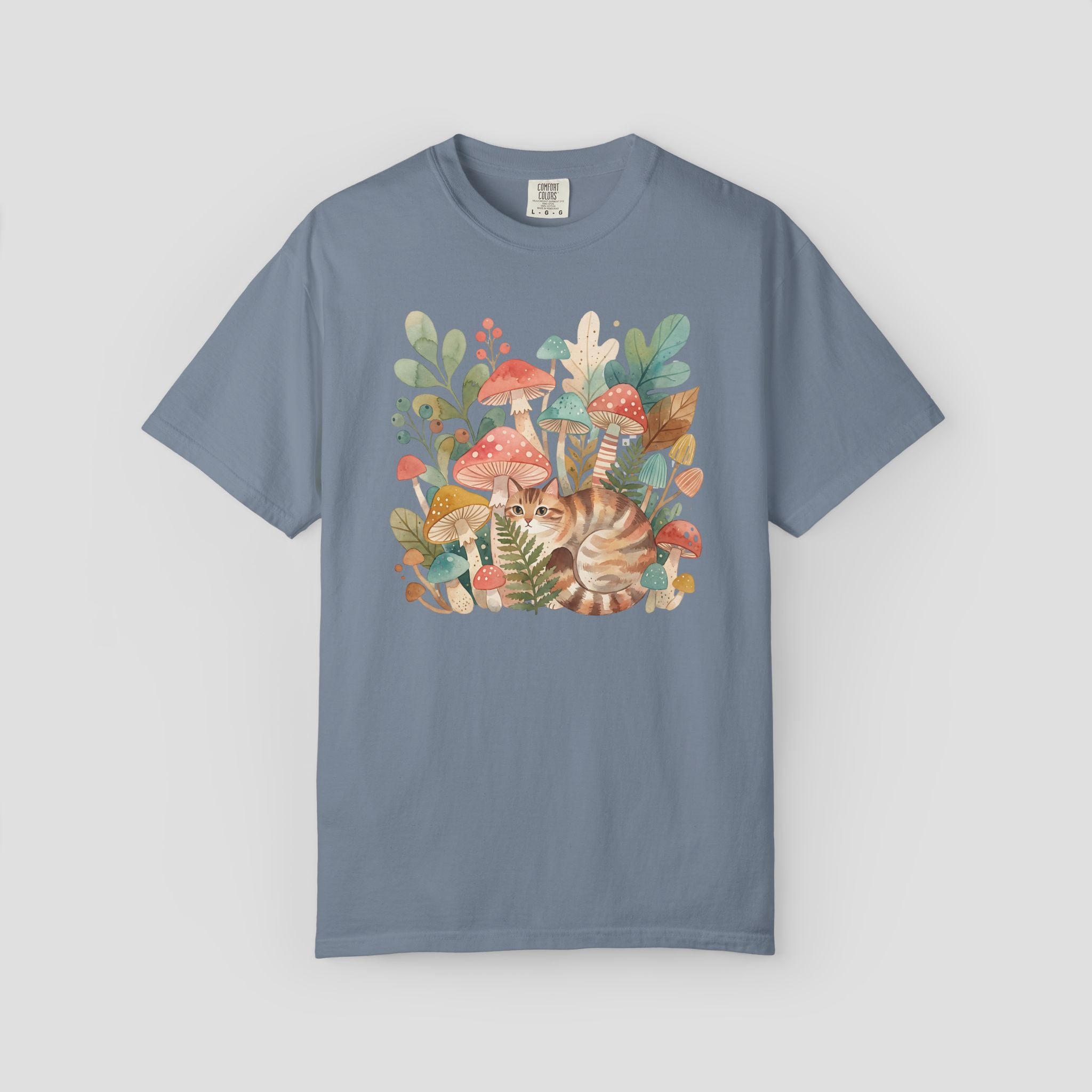 Vintage Woodland Cat Cottagecore T-Shirt