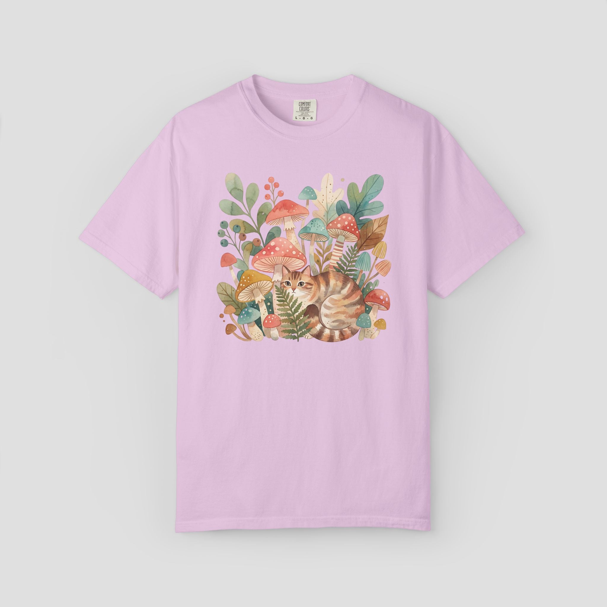 Vintage Woodland Cat Cottagecore T-Shirt