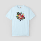 Cat Mom on Tattooed Heart T-Shirt
