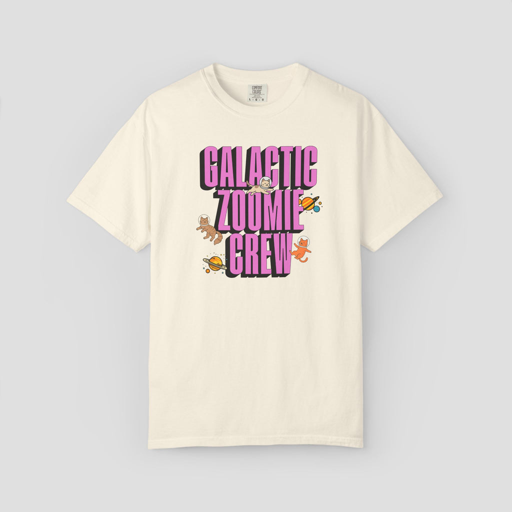 Galactic Zoomie Crew Space Cats T-shirt