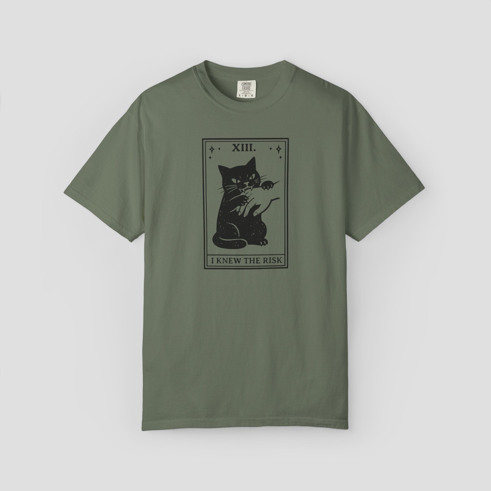 Tarot Cat “I Knew the Risk” T-Shirt