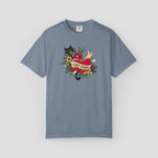 Cat Mom on Tattooed Heart T-Shirt