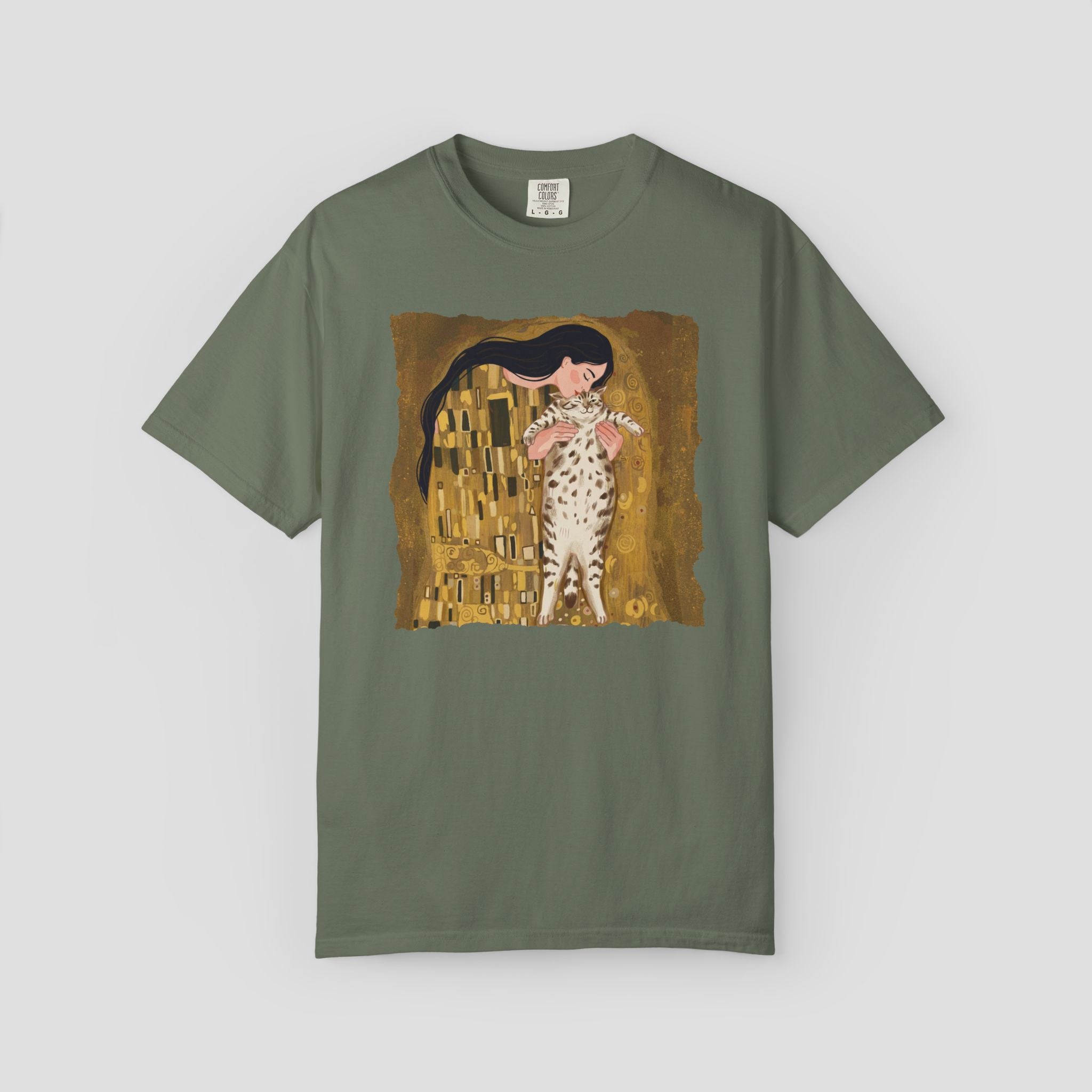 Art-Inspired Cat Kiss T-Shirt