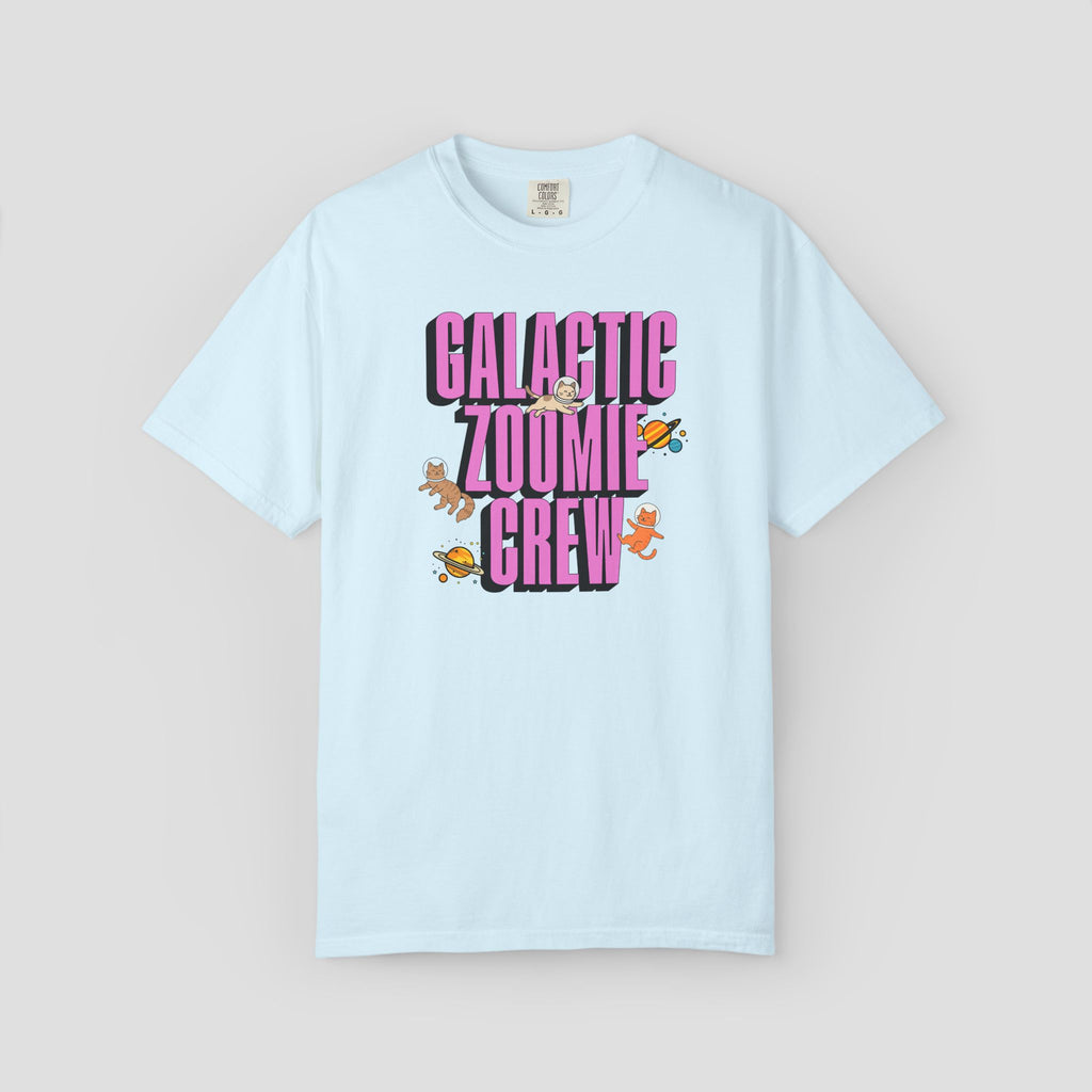 Galactic Zoomie Crew Space Cats T-shirt