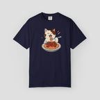 Cat Enjoys Pasta not Ramen Graphic T-shirt