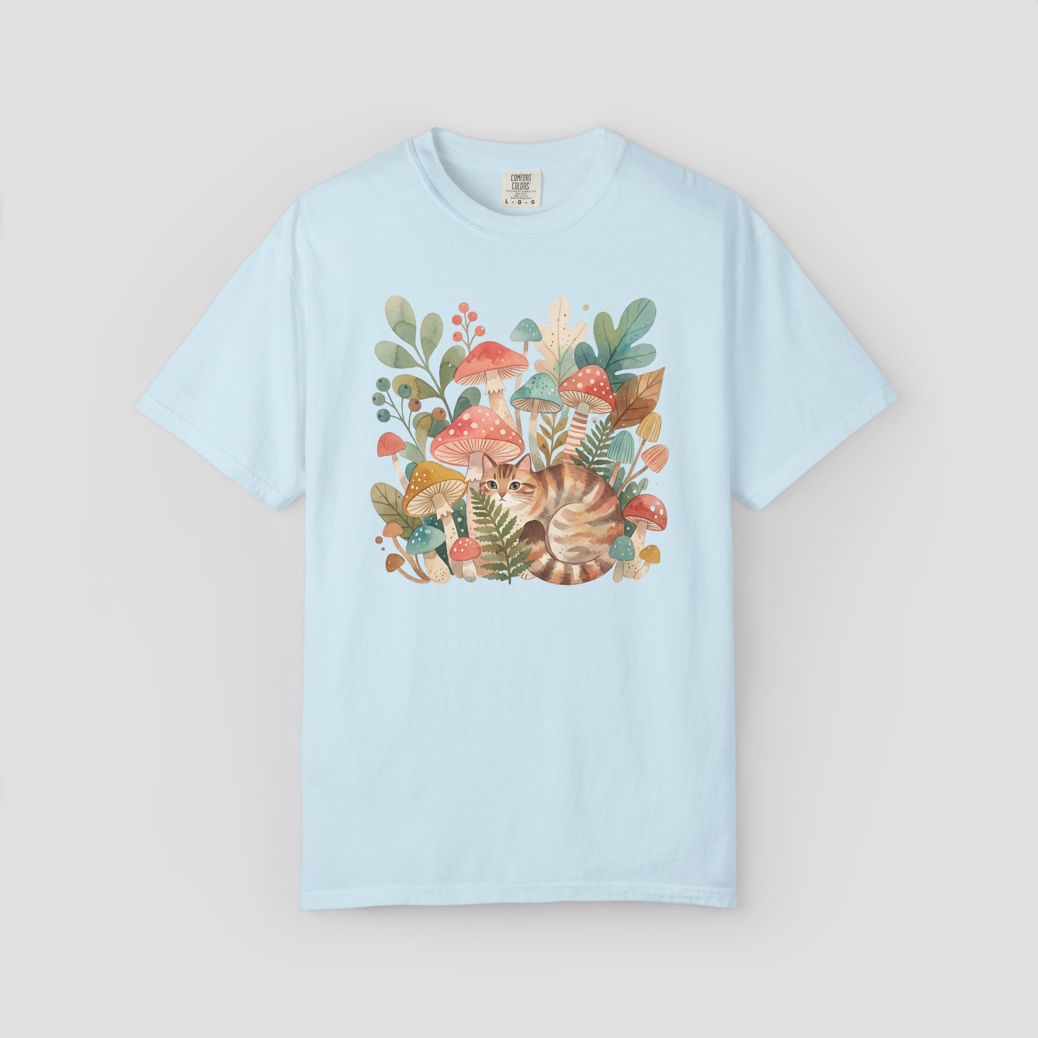 Vintage Woodland Cat Cottagecore T-Shirt