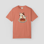 Cat Enjoys Pasta not Ramen Graphic T-shirt