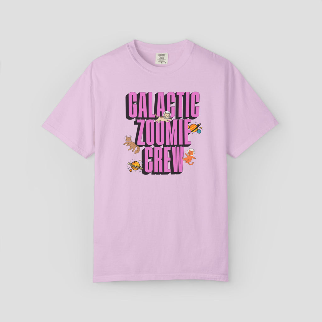 Galactic Zoomie Crew Space Cats T-shirt
