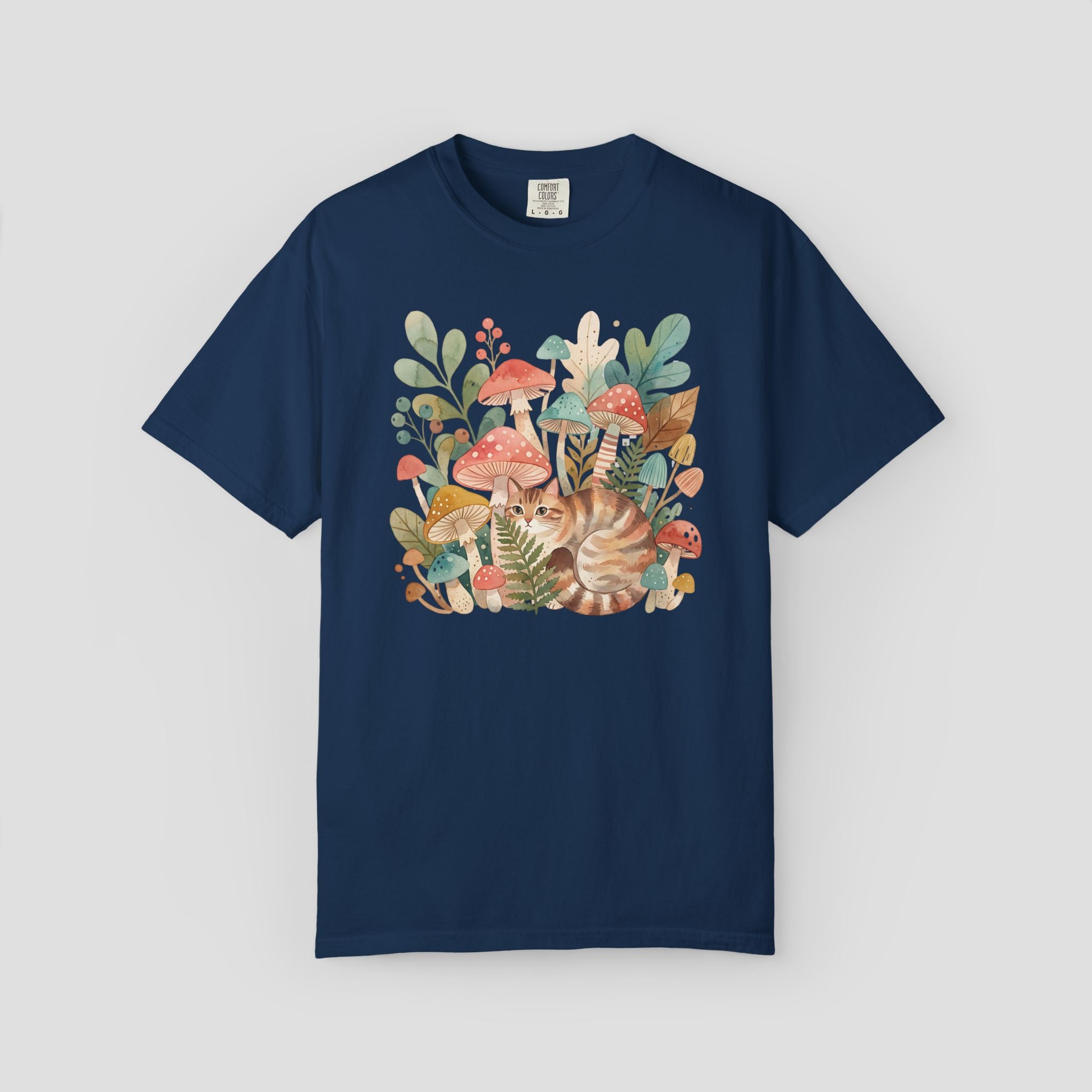 Vintage Woodland Cat Cottagecore T-Shirt
