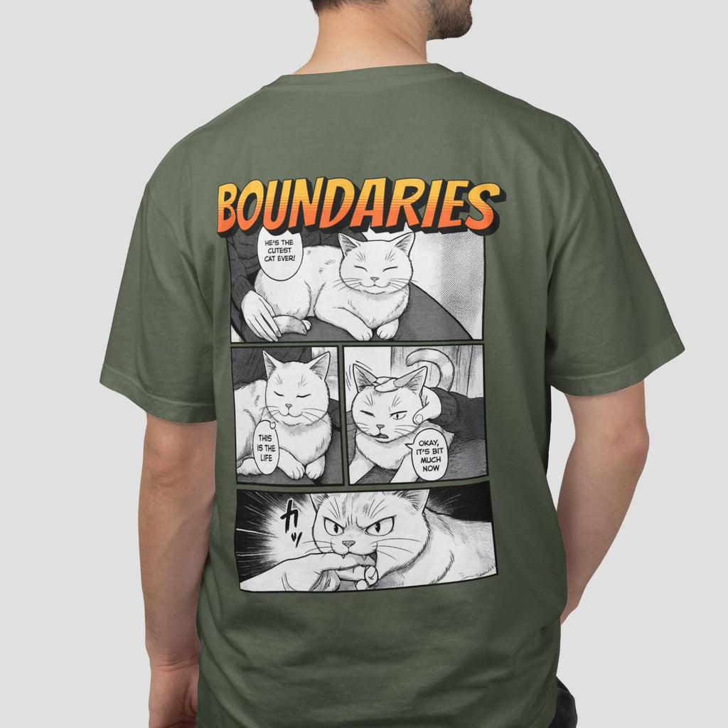 Funny Comic Cat Boundaries T-Shirt