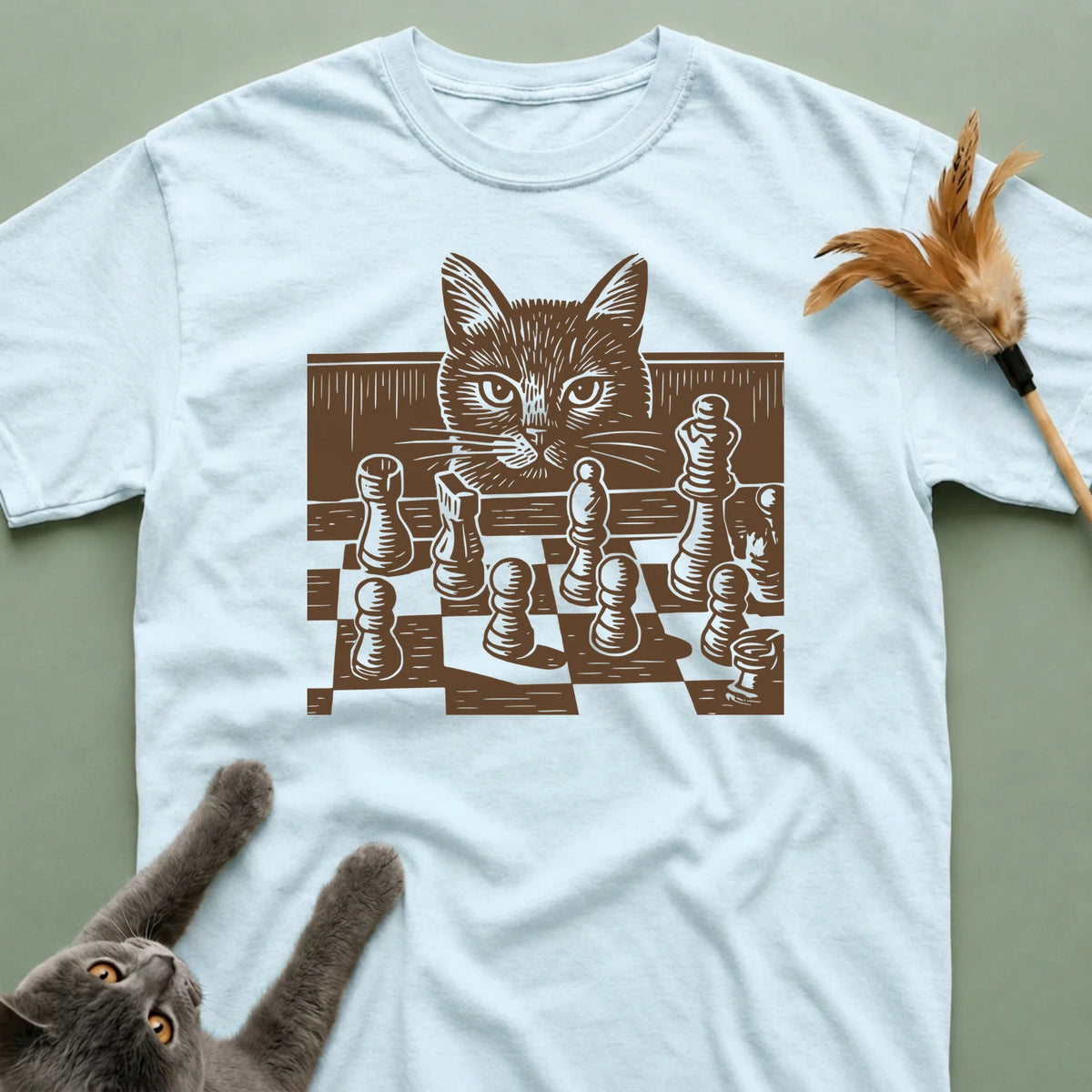 Cat & Chess T-shirt