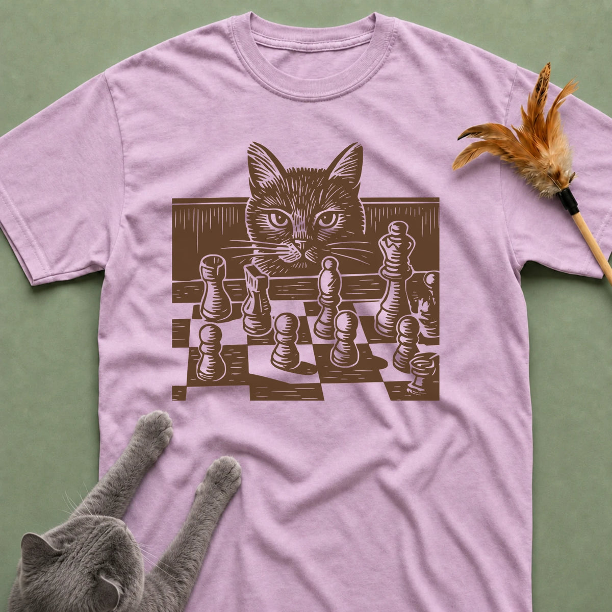 Cat & Chess T-shirt