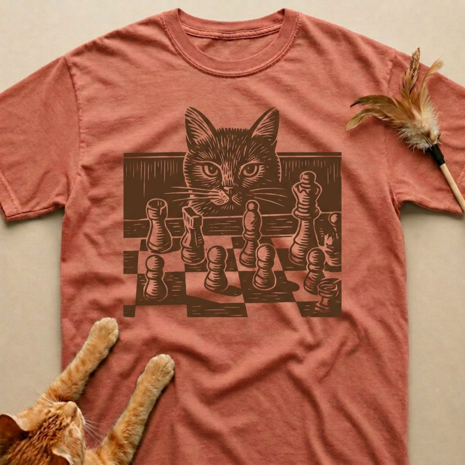 Cat & Chess T-shirt