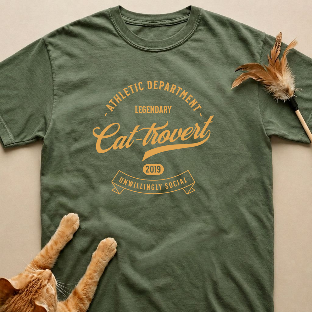 Cattrovert Unwilling Social T-Shirt
