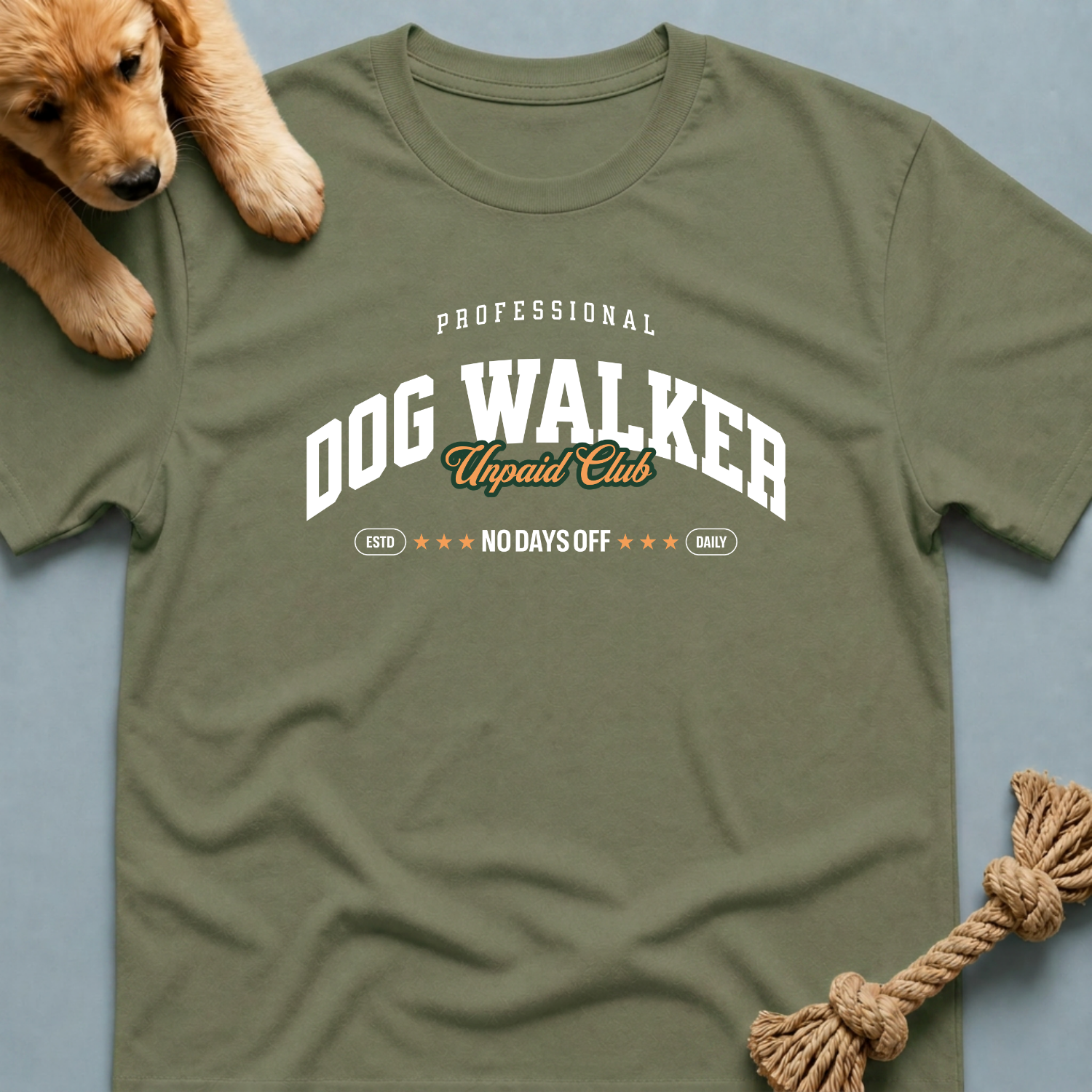 Professional Dog Walker Unpaid Club T-Shirt