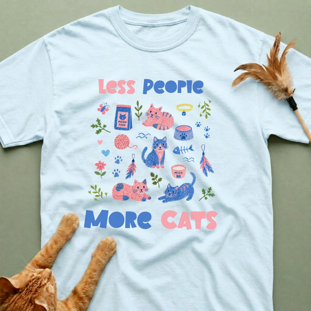 Less People More Cats T-Shirt