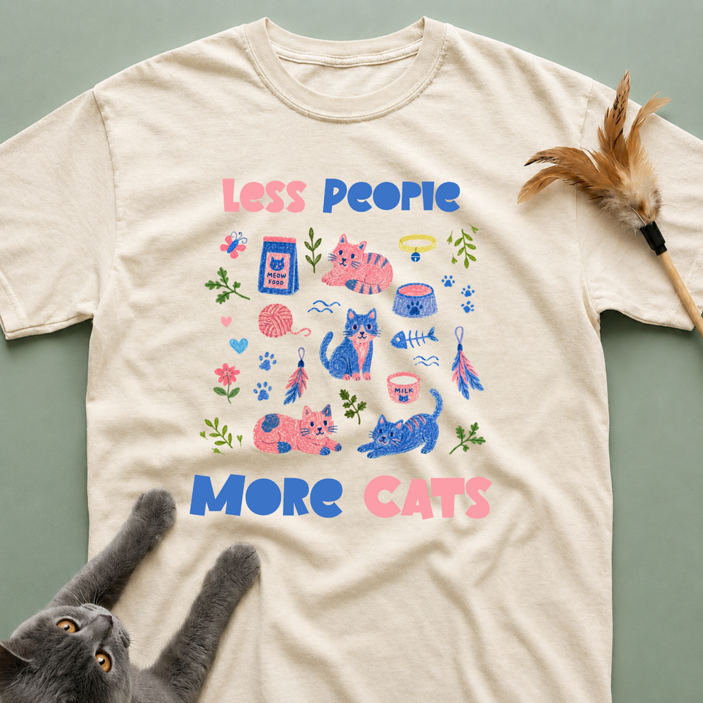 Less People More Cats T-Shirt