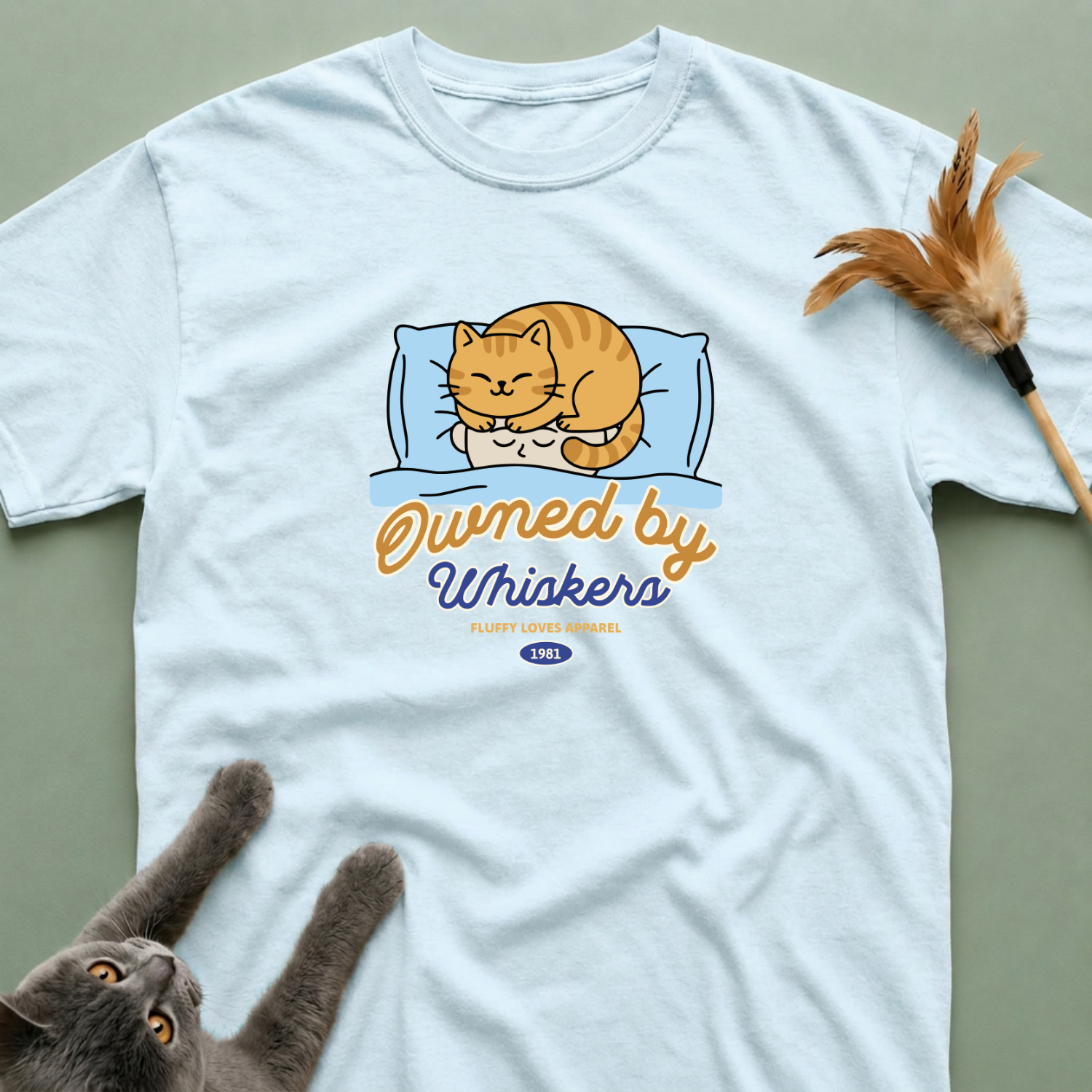 Owned by Whiskers Funny T-Shirt