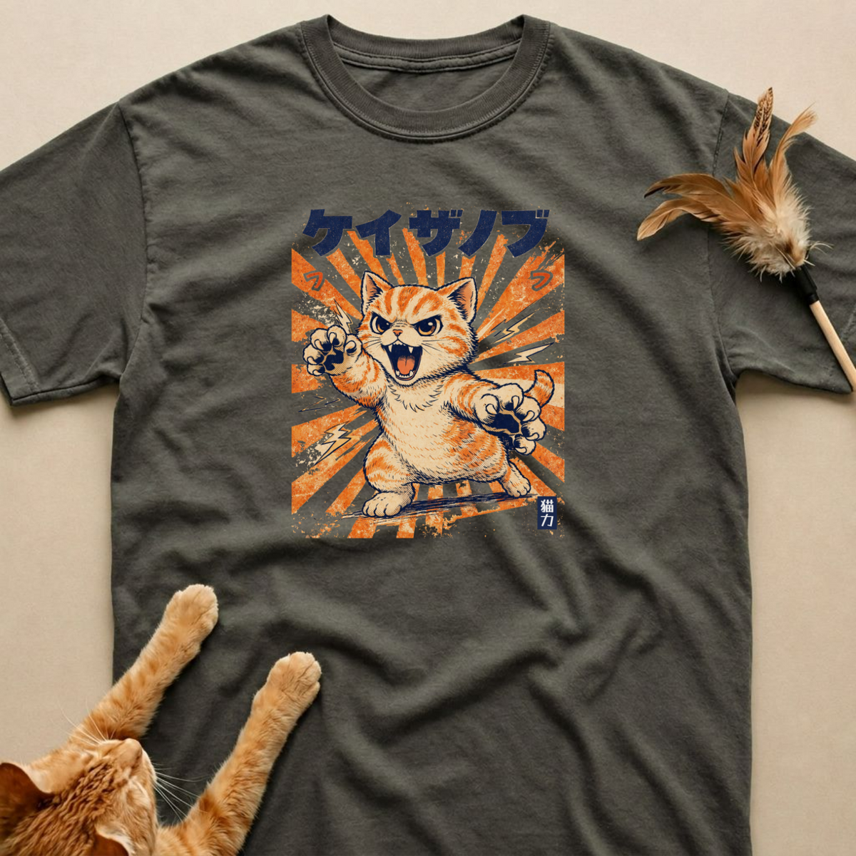 Retro Japanese Manga Cat Shirt