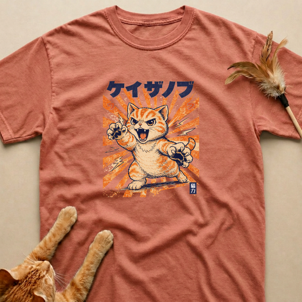 Retro Japanese Manga Cat Shirt