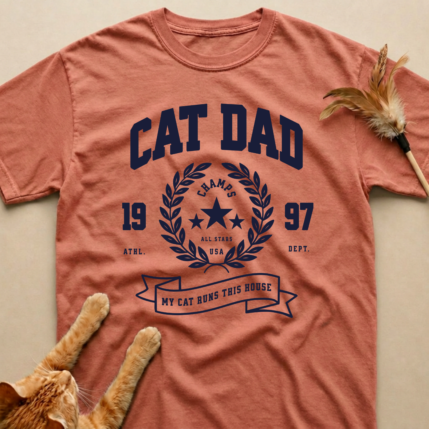 Vintage Cat Dad T-Shirt