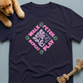 Walk Fetch Play Repeat Retro Floral T-Shirt